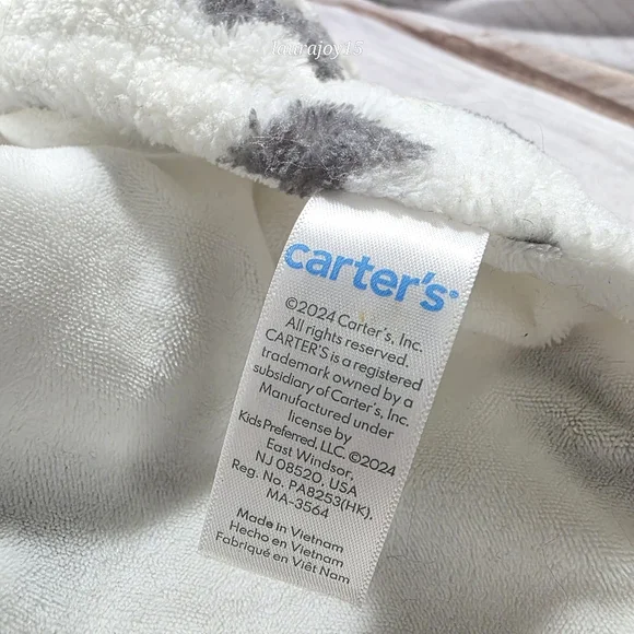Carters Cow Calf Plush Lovey Mini Security Blanket Gray White 2024 - Picture 6 of 10